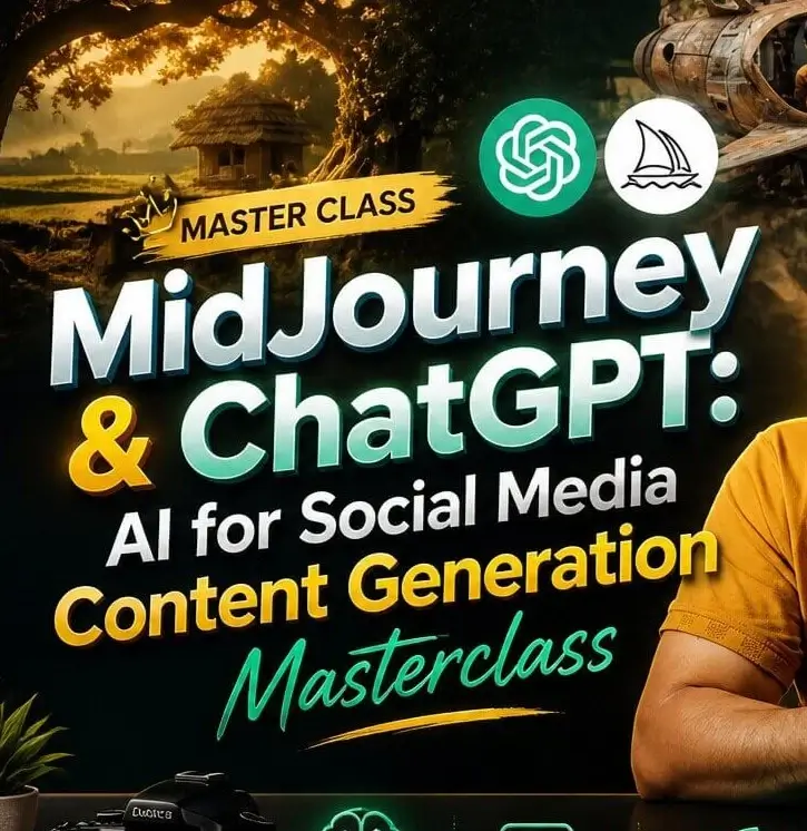 MidJourney & ChatGPT: AI for Social Media Content Generation Masterclass